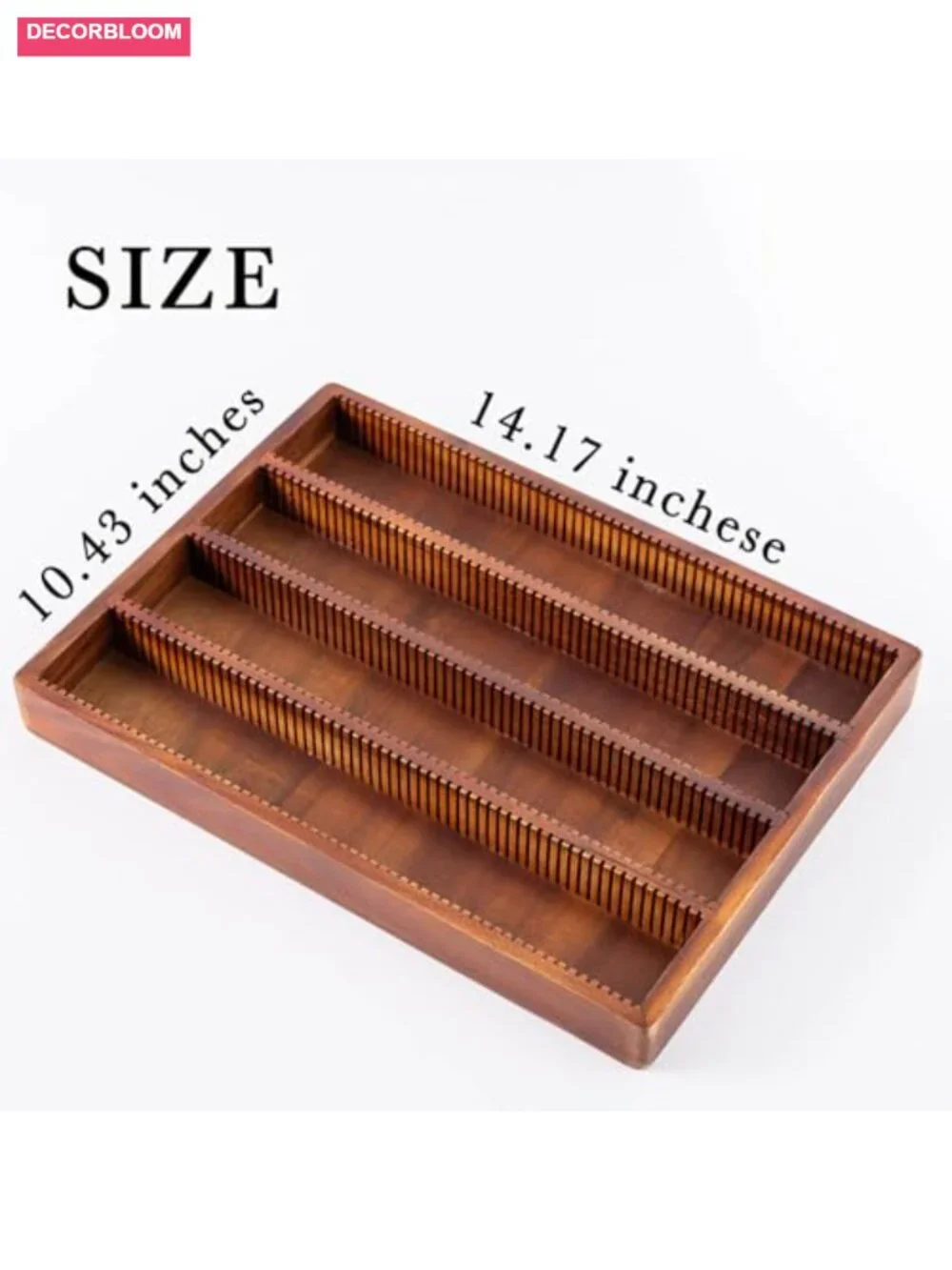 Acacia Wood Coffee Pod Holder Tray, 40 Big/60 Small Pods